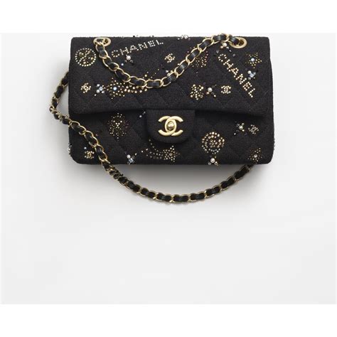 chanel metal & strass gold & transparent|chanel classic flap bag price.